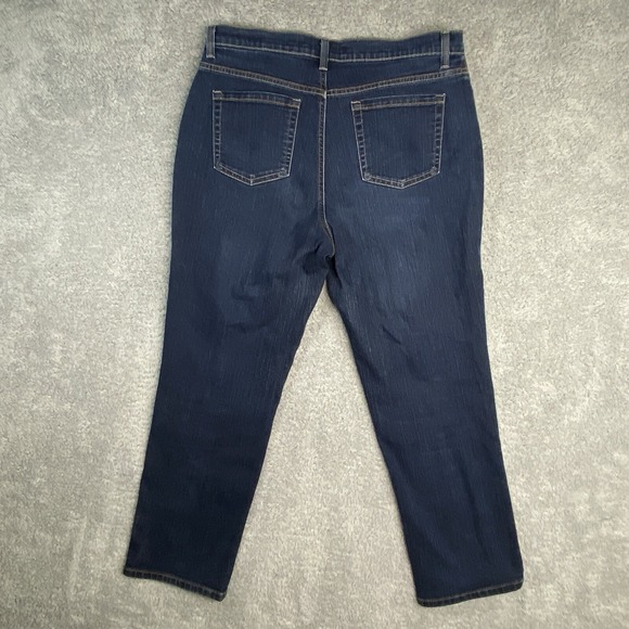 Gloria Vanderbilt Amanda Jeans Size 12 Short Straight Dark Wash Stretch Casual - Picture 2 of 14
